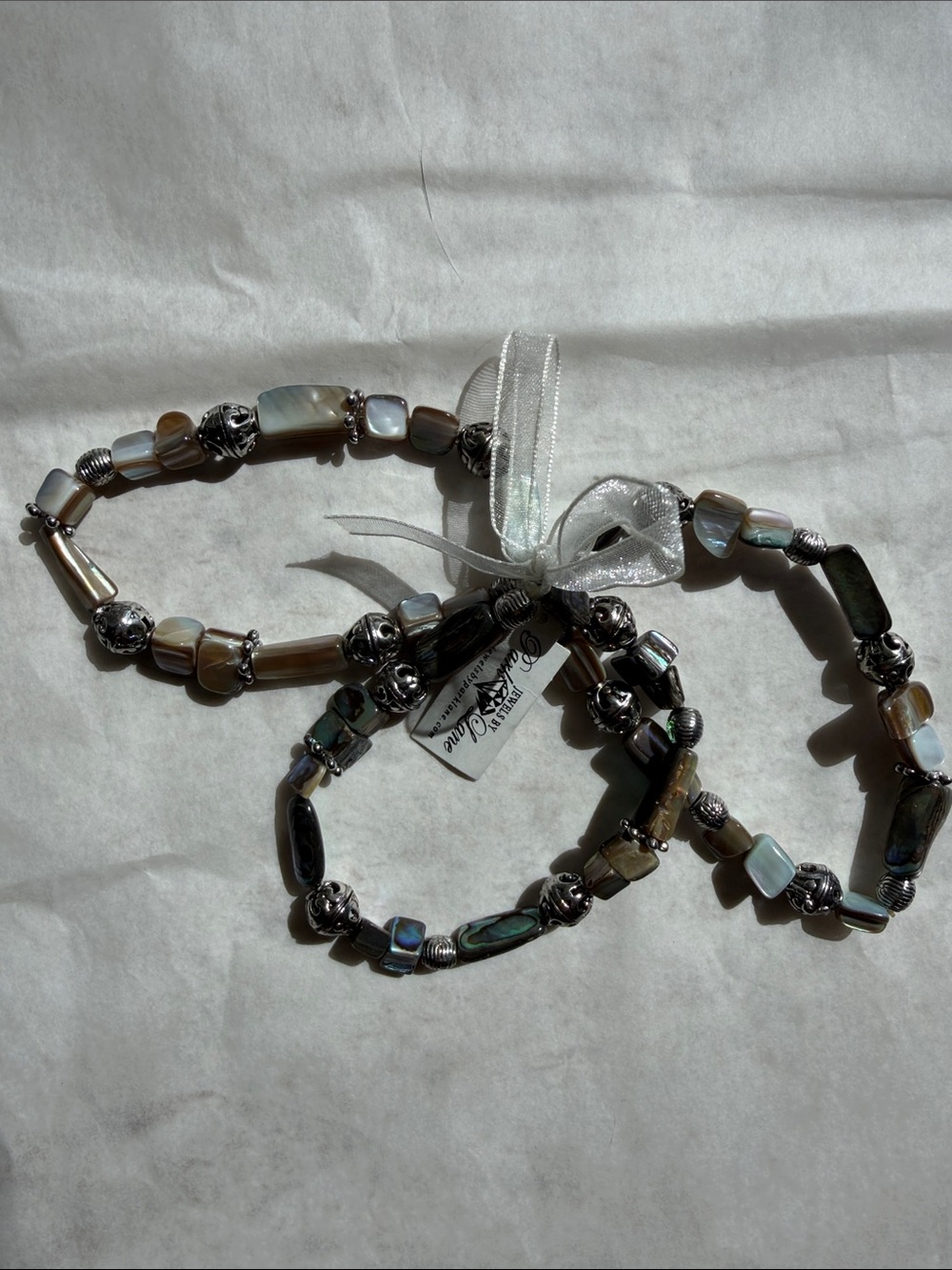 Park Lane Iridescent Gray Beaded Stretch Bracelet Set of 3